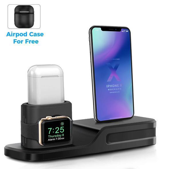 Station De Chargement 3 En 1 + 1 X Airpod Free