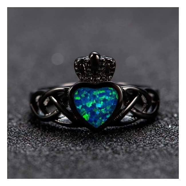 Bague opale de online feu bleue