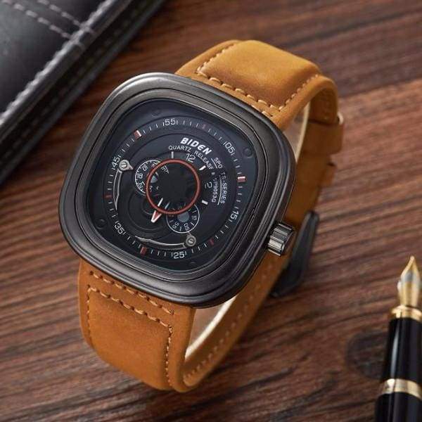 Montre De Sport Militaire De Luxe À Quartz-Bracelet En Cuir