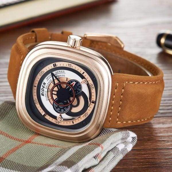 Montre De Sport Militaire De Luxe À Quartz-Bracelet En Cuir