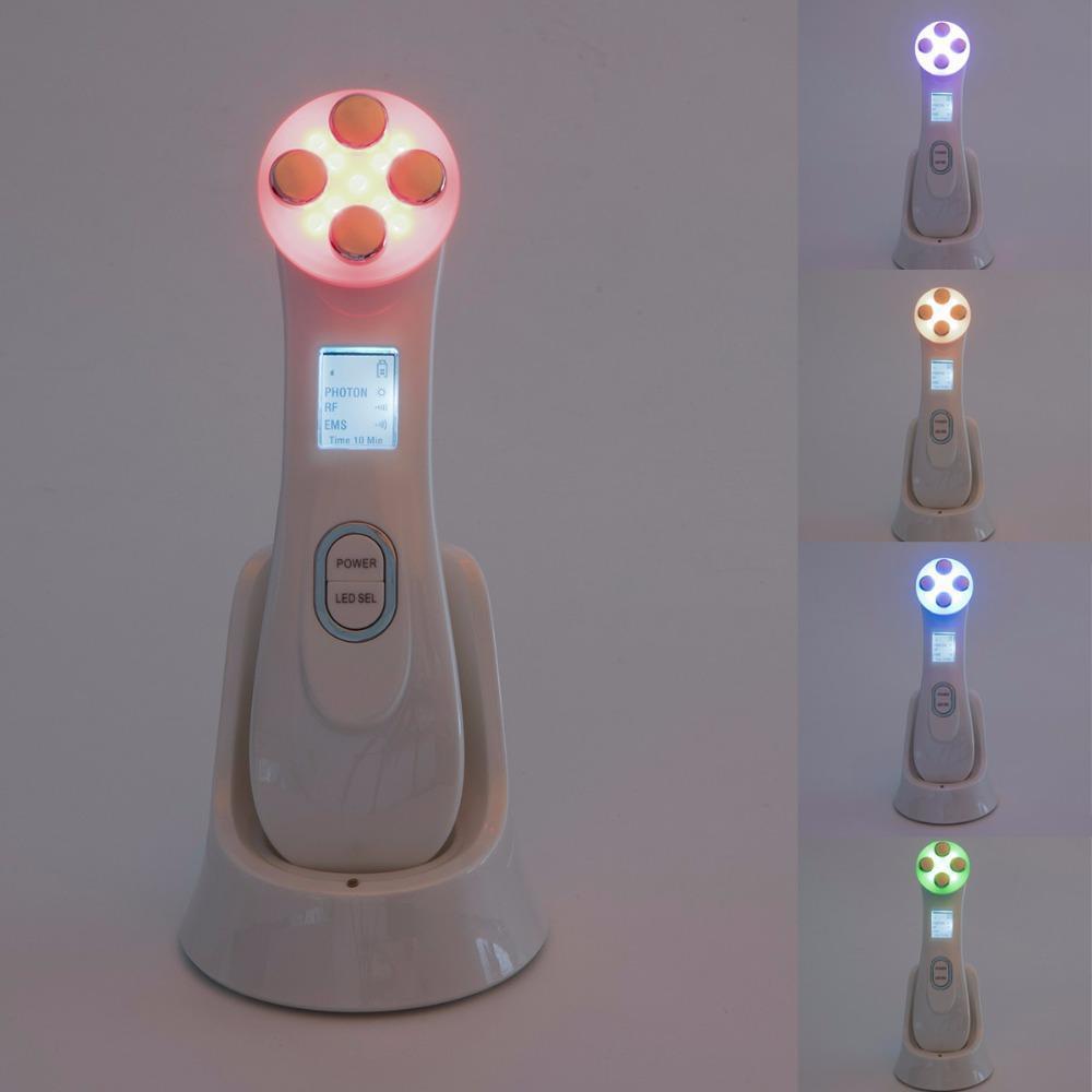 5-En-1 Thérapie De Lumière Électroporation Led Ems Rf Pour Dispositif Anti-Âge De Resserrement De La Peau