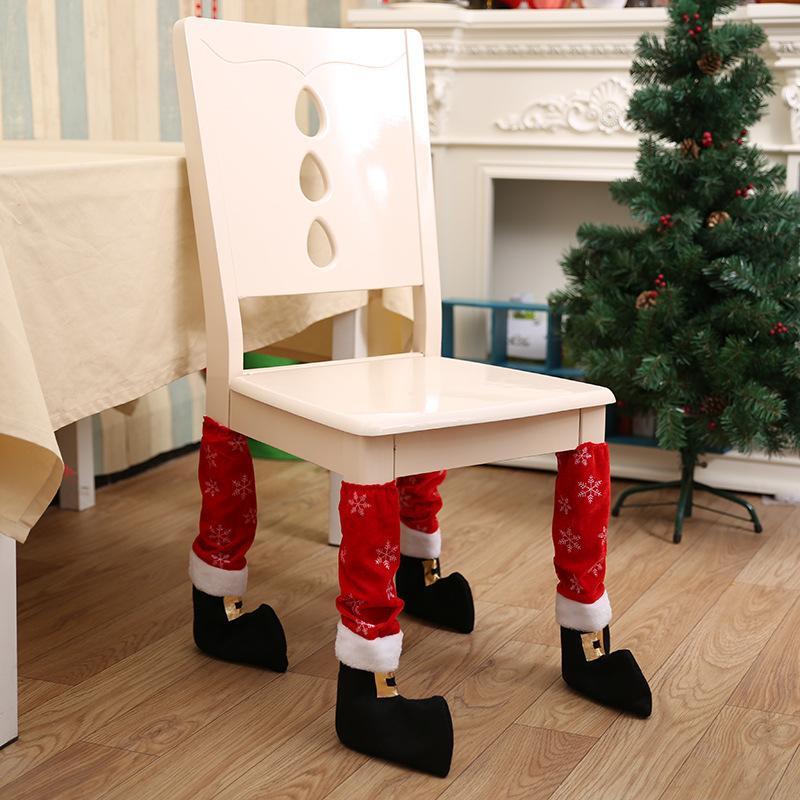 Chaussette De Table Et Chaise Sur Le Thème De Noël